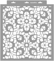 MyWall Csipke 08 stencil - 3D - 38x42 cm nagy