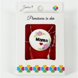 Flippy Martisor Brosa Mica in Cutie, Jolie, Dimensiune Brosa 2, 5-3 cm, Material Metal, Model Cerc Mama, Alb (teo-134735)