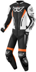Berik Combinezon moto damă din piele - Berik Monza 2pc (două piese) - Black/White/Orange (Berik-Monza-Lady-2PC-Motorcycle-Leather-Suit-0022)