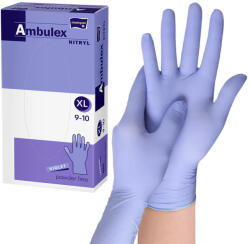 Matopat mănuși din cauciuc nitrilic fără pudră violet XL, 100 buc/cutie (MA-144-XL00-019)