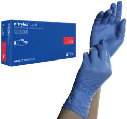 Mercator Medical Nitrylex Basic mănuși din cauciuc nitrilic albastru L (RD30105004)