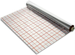 Padlófűtés alátét fólia, rácsos 1, 02m széles 0, 105mm mikro vastag 50m/tek (FOLIA105)