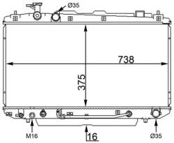 MAHLE Radiator, racire motor MAHLE CR 1568 000S