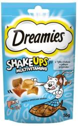 Dreamies ShakeUps Multivitamins 55g recompense pisici, aroma ton, creveti si somon