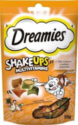 Dreamies ShakeUps Multivitamins 55g recompensa cu pui, rata si iarba pisicii pentru pisici