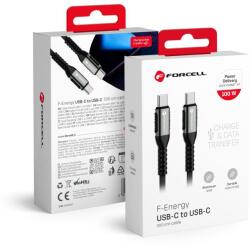 Forcell F-ENERGY C260 kábel Type C to Type C QC4.0 PD 5A 100W Cafule 3 m fekete