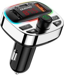 Dudao R2PRO+ Transzmitter PD25W Bluetooth 5.3 RGB Töltőportokkal - Fekete és Ezüst PD 25W, QC3.0 18W