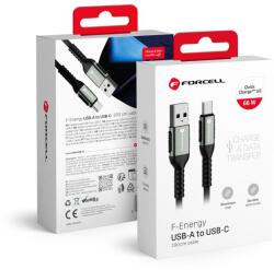 Forcell F-ENERGY C256 kábel USB A - Type C QC3.0 3A 66W Cafule 2 m fekete