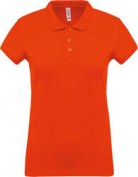 Kariban Női galléros póló Kariban KA255 Ladies’ Short-Sleeved piqué polo Shirt -S, Orange