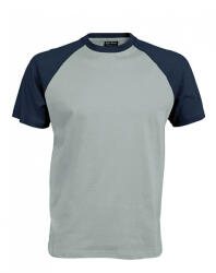 Kariban Férfi póló Kariban KA330 Baseball - Kontraszt póló -M, Ice Blue/Denim