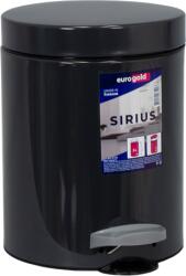 Eurogold SIRIUS 5l 19x24cm antracit szürke pedálos szemetes (801205 ANTHRACITE) - officedepot