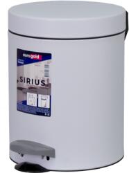 Eurogold SIRIUS 5l 19x24cm fehér pedálos szemetes (801205 WHITE) - officedepot