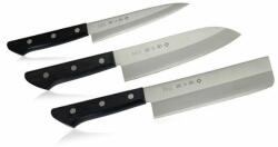 TOJIRO Комплект ножове Tojiro Basic TBS-300, 3 части, VG-10 стомана, черен (TBS-300)