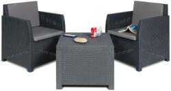 Toomax Diana 2 seaters grafit műanyag kétszemélyes kerti bútor garnitúra, grafit