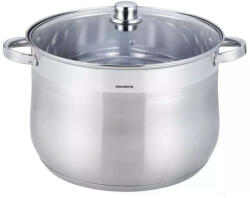 Klausberg fazék 22.4L, Ø34 cm- rozsdamentes acél, edzett üveg fedő (KB-7168) (KB-7168)