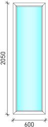 60×205 Fix oldalvilágító műanyag ablak (FIX-113-1)