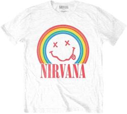 Nirvana Happy Face Rainbow Rövid ujjú póló White S (NIRVTS49MW01)