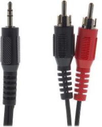 Sencor Cabluri audio SAV 104-050 Cablu audio 1x Jack 3.5mm mascul/2x RCA mascul 5m SAV 104-050 negru (SAV 104-050)