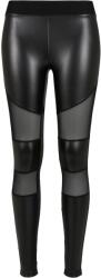 Urban Classics Női műbőr hálós technikai leggings 2XL fekete