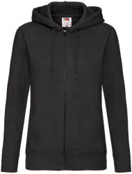 Fruit of the Loom Női prémium Sweat kapucnis pulóver L fekete