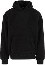 Urban Classics Férfi Teddy Fleece túlméretezett kapucnis pulóver XL fekete
