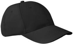 SOL'S Apollo 6 paneles baseball sapka fekete
