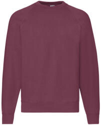 Fruit of the Loom Unisex felnőtt klasszikus Raglan melegítő pulóver L barna|bordó|vörös
