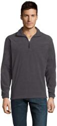 SOL'S Unisex felnőtt Ness Half Zip Fleece felső L barna|szürke