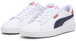 PUMA Smash 3.0 bőr tornacipő ifjúsági PUMA White Navy For All Time Red Blue fehér|kék|vörös