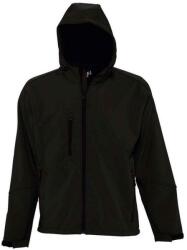 SOL'S Férfi Replay kapucnis Soft Shell kabát 3XL fekete