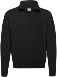 Fruit of the Loom Unisex felnőtt klasszikus negyedcipzáras melegítőfelső L fekete