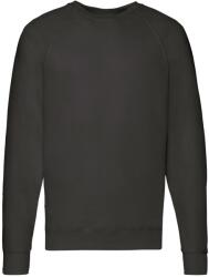 Fruit of the Loom Unisex felnőtt könnyű Raglan pulóver 2XL fekete