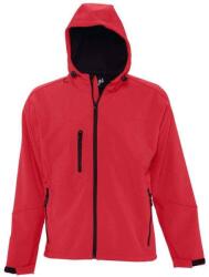 SOL'S Férfi Replay kapucnis Soft Shell kabát 2XL vörös