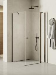 NEW TRENDY New Soleo Gunmetal Brushed zuhanykabin 120x80 cm négyszögletes grafit csiszolt/átlátszó üveg K-2168