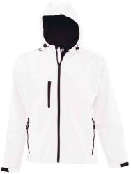 SOL'S Férfi Replay kapucnis Soft Shell kabát M fehér