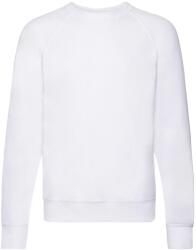 Fruit of the Loom Unisex felnőtt könnyű Raglan pulóver S fehér