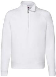 Fruit of the Loom Férfi prémium egyszerű negyed cipzáras Raglan melegítőfelső S fehér
