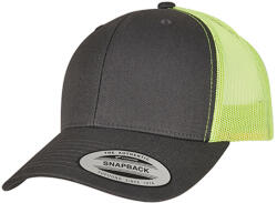 FLEXFIT Retro kéttónusú Trucker sapka barna|szürke|zöld