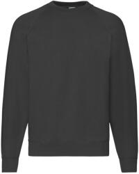 Fruit of the Loom Unisex felnőtt klasszikus Raglan melegítő pulóver S fekete