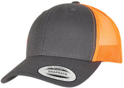 FLEXFIT Retro kéttónusú Trucker sapka narancssárga|szürke