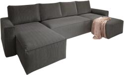 Coltar in forma de U SMART COSARO 295x140 cm, gri inchis