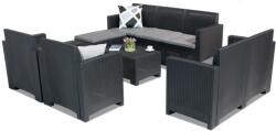 BICA Nebraska Relax Corner 8 Bica technorattán kerti bútorok, antracit (BCNBLCOR8ANT)
