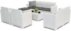 BICA Nebraska Relax Corner 8 Bica technorattán kerti bútorok, fehér (BCNBLCOR8BL)