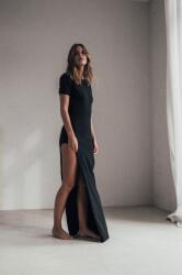 MUUV MUUV. ruha Side Slit fekete, maxi, testhezálló - fekete XS