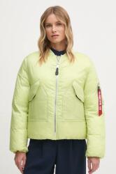 Alpha Industries rövid kabát női, zöld, téli, oversize, 148004 - zöld L