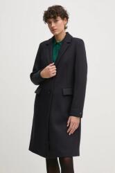 Tommy Hilfiger gyapjúkabát sötétkék, átmeneti, WW0WW42738 - sötétkék 40