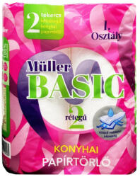 Müller papír kéztörlő 2 tekercs 40 lap 2 réteg - Basic
