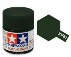 Tamiya XF-81 Acrylic Paint Mini Flat Dark Green 2 RAF 10ml (81781)