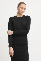 Giorgio Armani gyapjú pulóver könnyű, női, fekete, 6DYM1J YME3Z - fekete XS