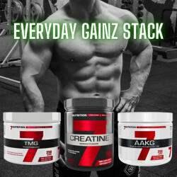7Nutrition EVERYDAY GAINZ STACK - Izomépítő Csomag Mindennapos Használatra - TMG + AAKG + Creatine Monohydrate - 800g - 7Nutrition